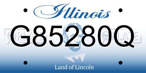 G85280Q Illinois License Plate