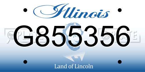 G855356 Illinois License Plate