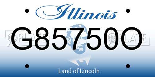 G85750O Illinois License Plate