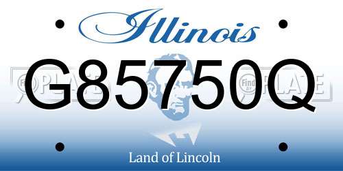 G85750Q Illinois License Plate