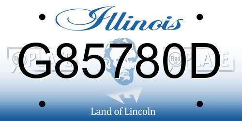 G85780D Illinois License Plate