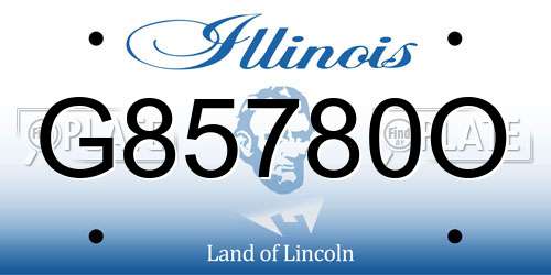 G85780O Illinois License Plate