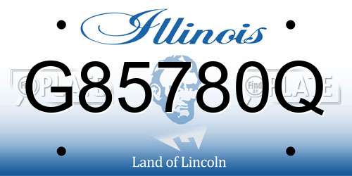 G85780Q Illinois License Plate