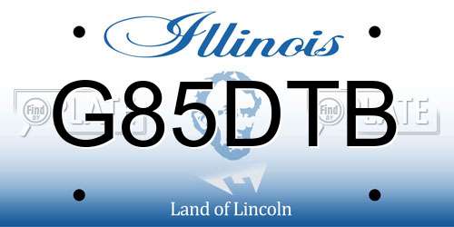G85DTB Illinois License Plate