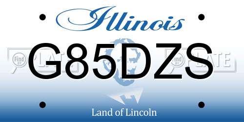 G85DZS Illinois License Plate