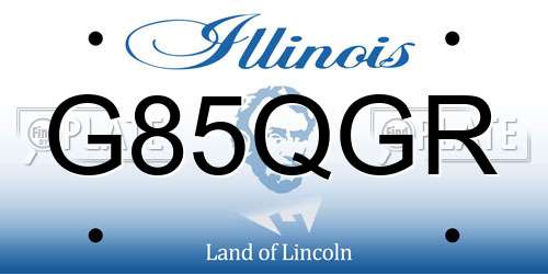 G85QGR Illinois License Plate