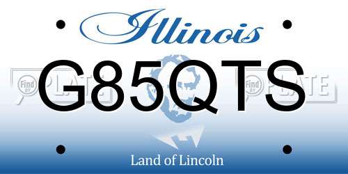 G85QTS Illinois License Plate