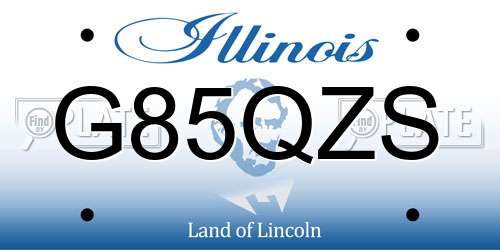 G85QZS Illinois License Plate