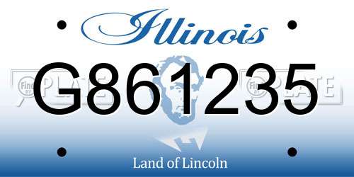 G861235 Illinois License Plate