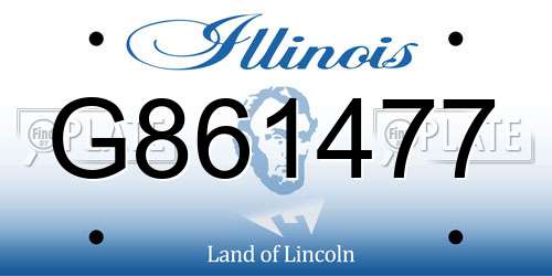 G861477 Illinois License Plate