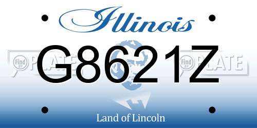 G8621Z Illinois License Plate