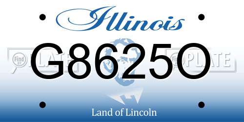G8625O Illinois License Plate