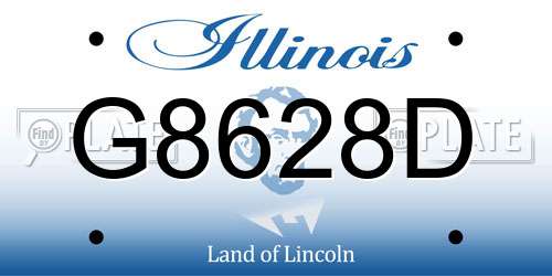 G8628D Illinois License Plate