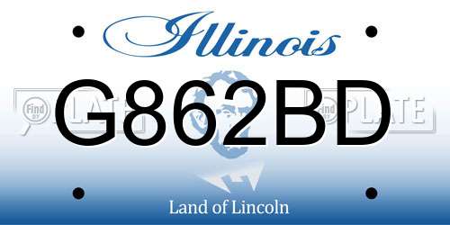 G862BD Illinois License Plate