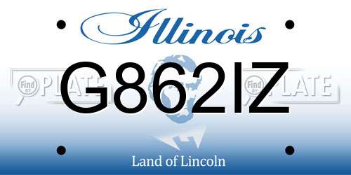 G862IZ Illinois License Plate