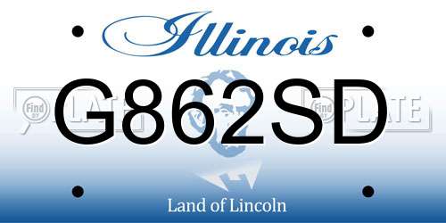 G862SD Illinois License Plate