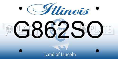 G862SO Illinois License Plate
