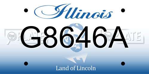 G8646A Illinois License Plate