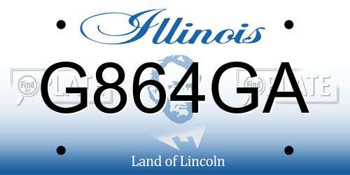 G864GA Illinois License Plate