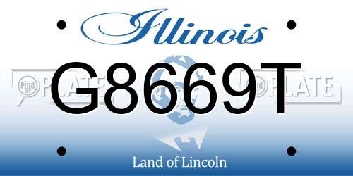 G8669T Illinois License Plate