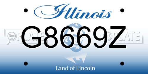 G8669Z Illinois License Plate