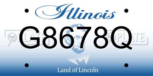 G8678Q Illinois License Plate