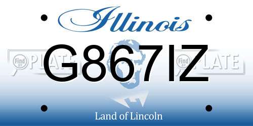 G867IZ Illinois License Plate