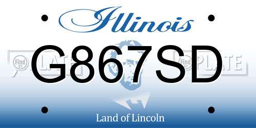 G867SD Illinois License Plate