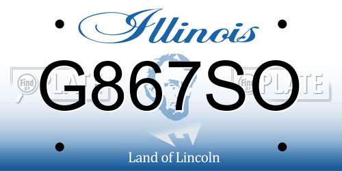 G867SO Illinois License Plate