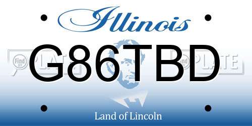G86TBD Illinois License Plate