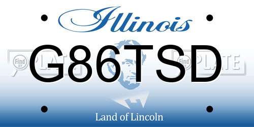 G86TSD Illinois License Plate