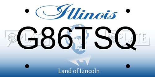 G86TSQ Illinois License Plate