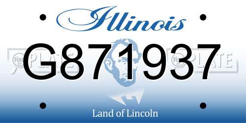 G871937 Illinois License Plate