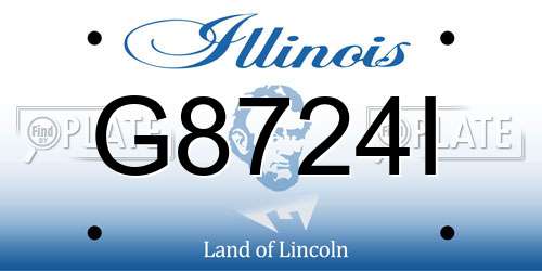G8724I Illinois License Plate