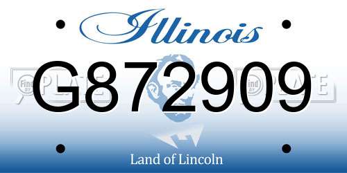 G872909 Illinois License Plate
