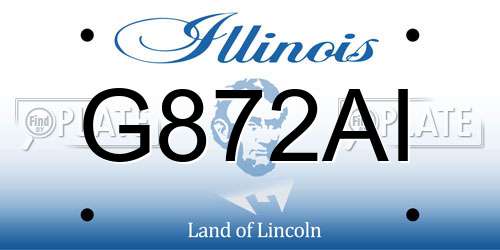 G872AI Illinois License Plate