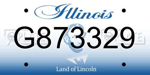 G873329 Illinois License Plate