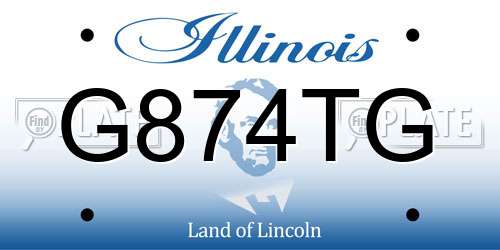 G874TG Illinois License Plate