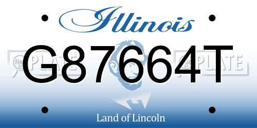 G87664T Illinois License Plate