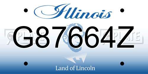 G87664Z Illinois License Plate
