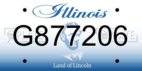 G877206 Illinois License Plate