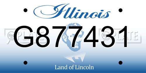 G877431 Illinois License Plate