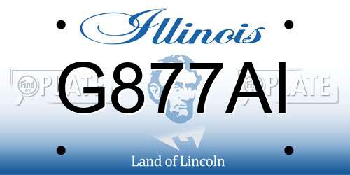 G877AI Illinois License Plate