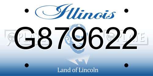 G879622 Illinois License Plate
