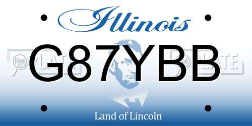 G87YBB Illinois License Plate