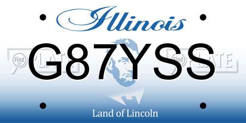 G87YSS Illinois License Plate