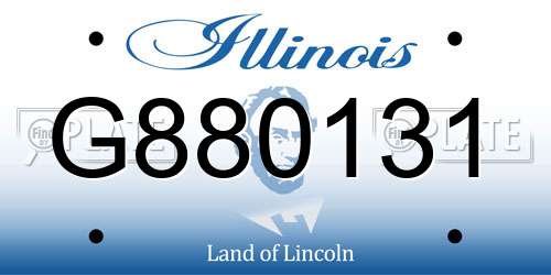 G880131 Illinois License Plate
