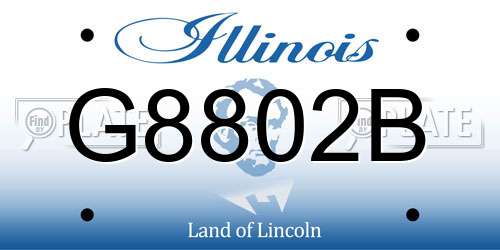 G8802B Illinois License Plate
