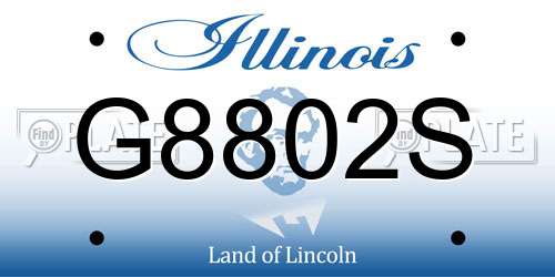 G8802S Illinois License Plate