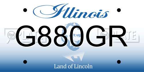 G880GR Illinois License Plate
